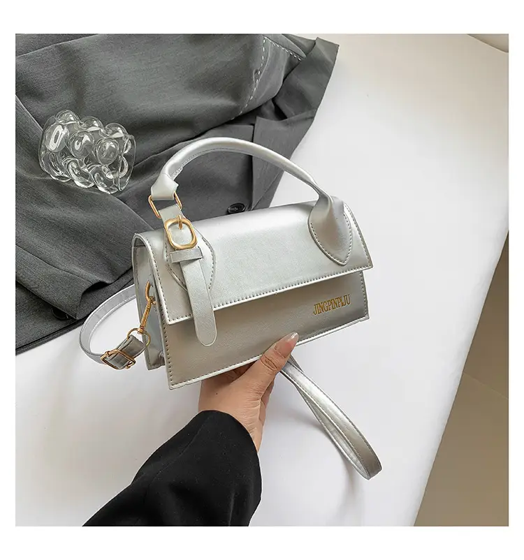 Gold Shoulder Crossover Handbag for Women - Image 4