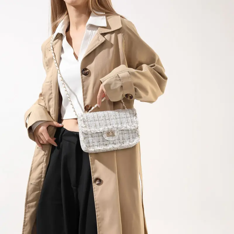 Woolen Chain Bag for Women Spring Summer 2024 - Image 4