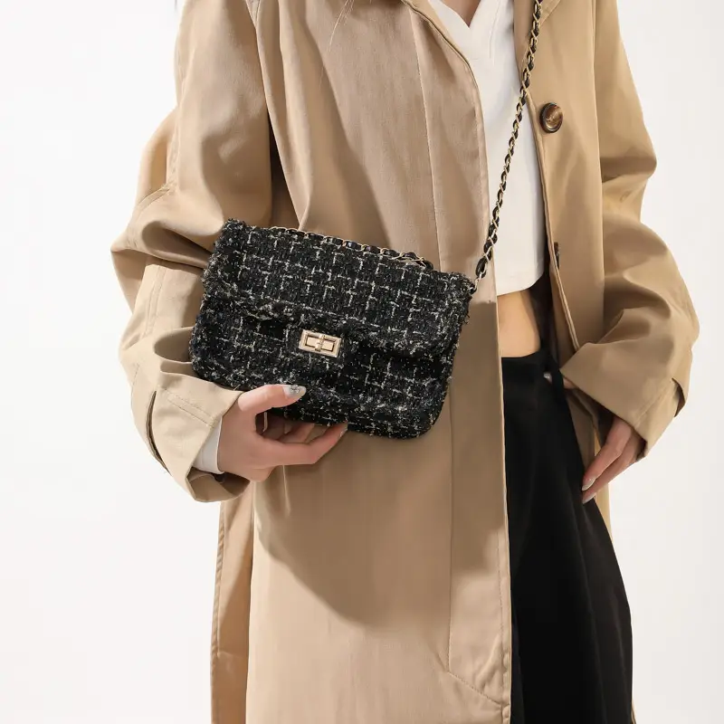 Woolen Chain Bag for Women Spring Summer 2024 - Image 5