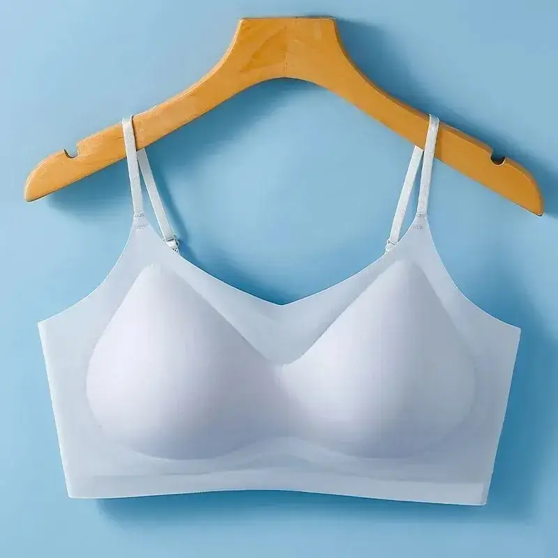 Integrated Camisole Push-Up Bra, Seamless, Lightweight, White - Image 4