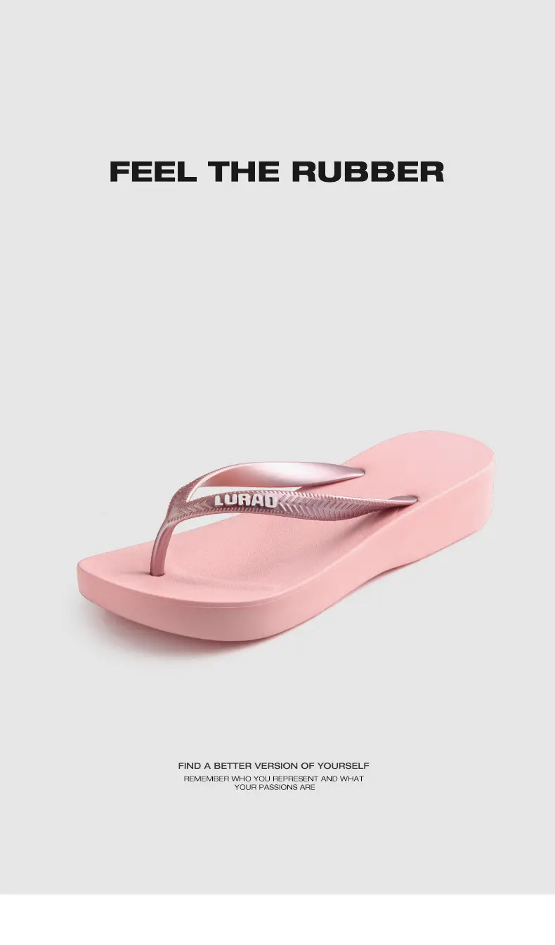 Women's Pink Anti-Slip Flip Flops for Living Working Traveling — feature 1
