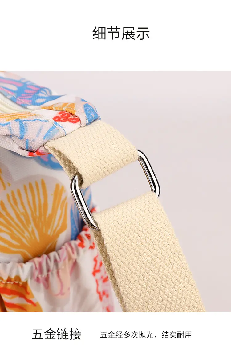 Women Floral Shoulder Bag Large Capacity Blue — feature 14