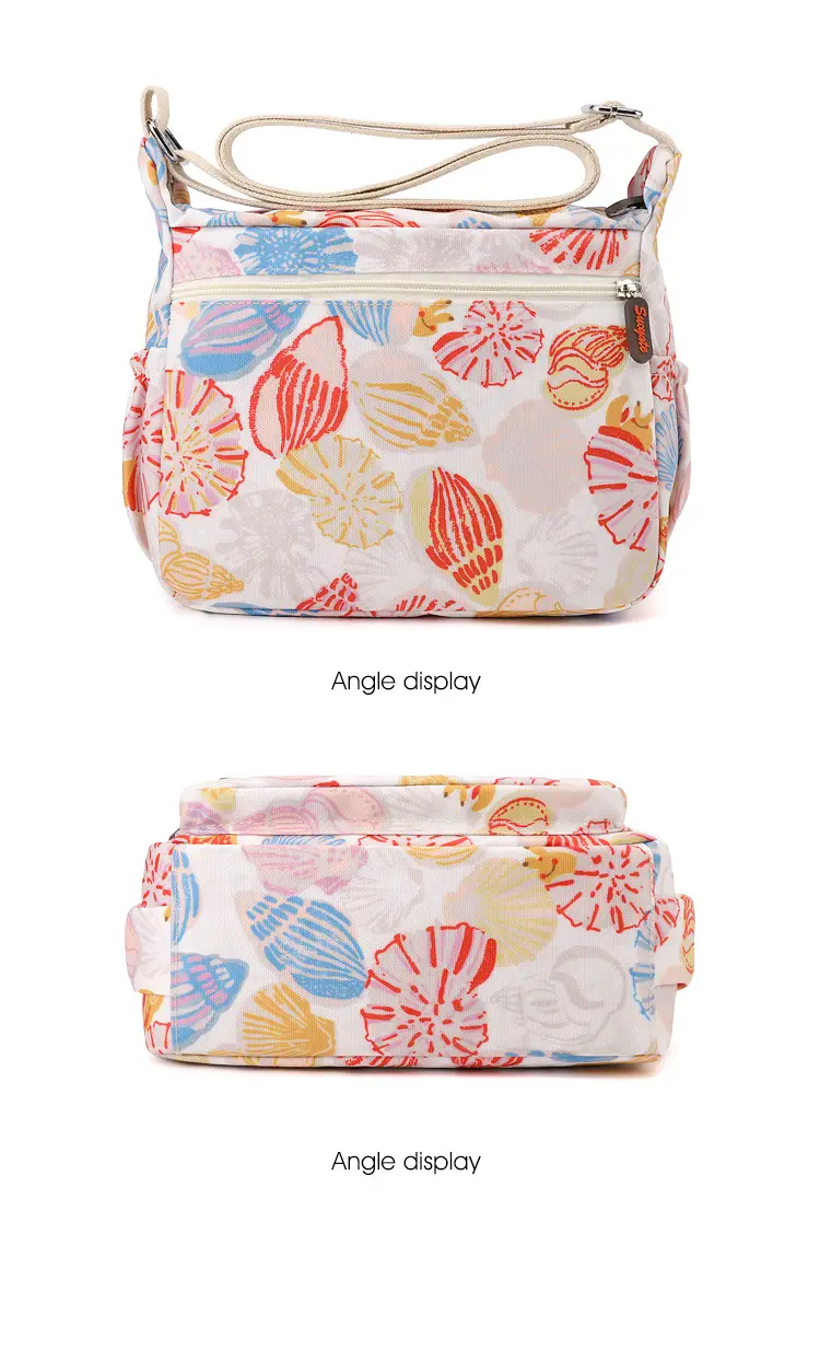 Women Floral Shoulder Bag Large Capacity Blue — feature 22