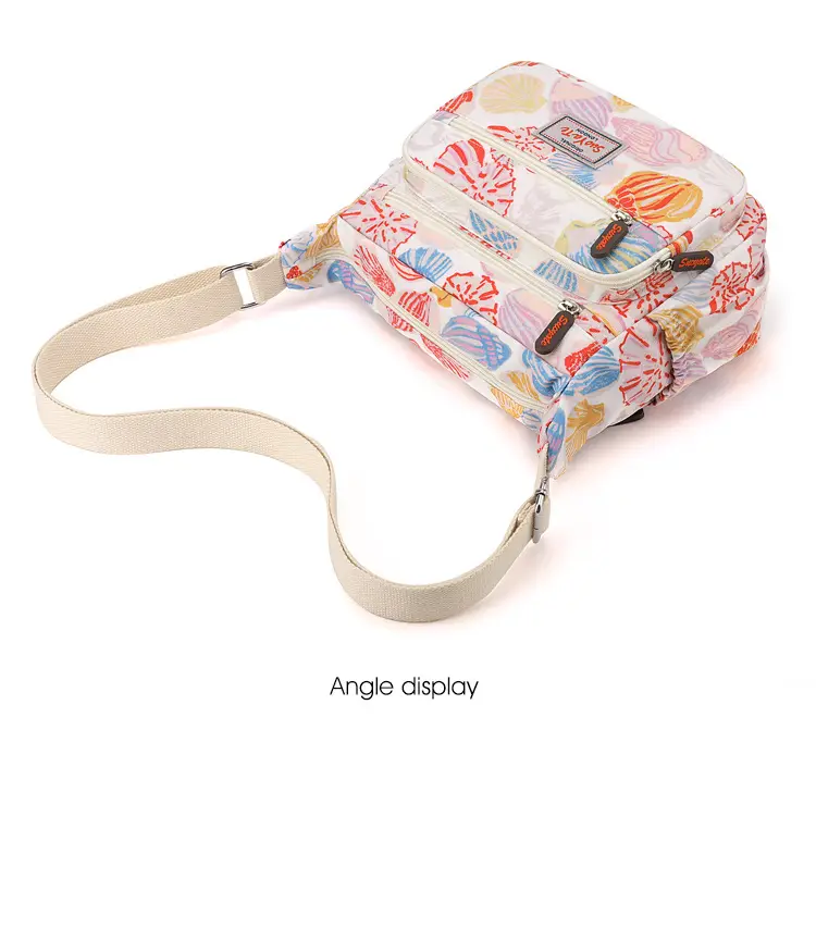 Women Floral Shoulder Bag Large Capacity Blue — feature 23