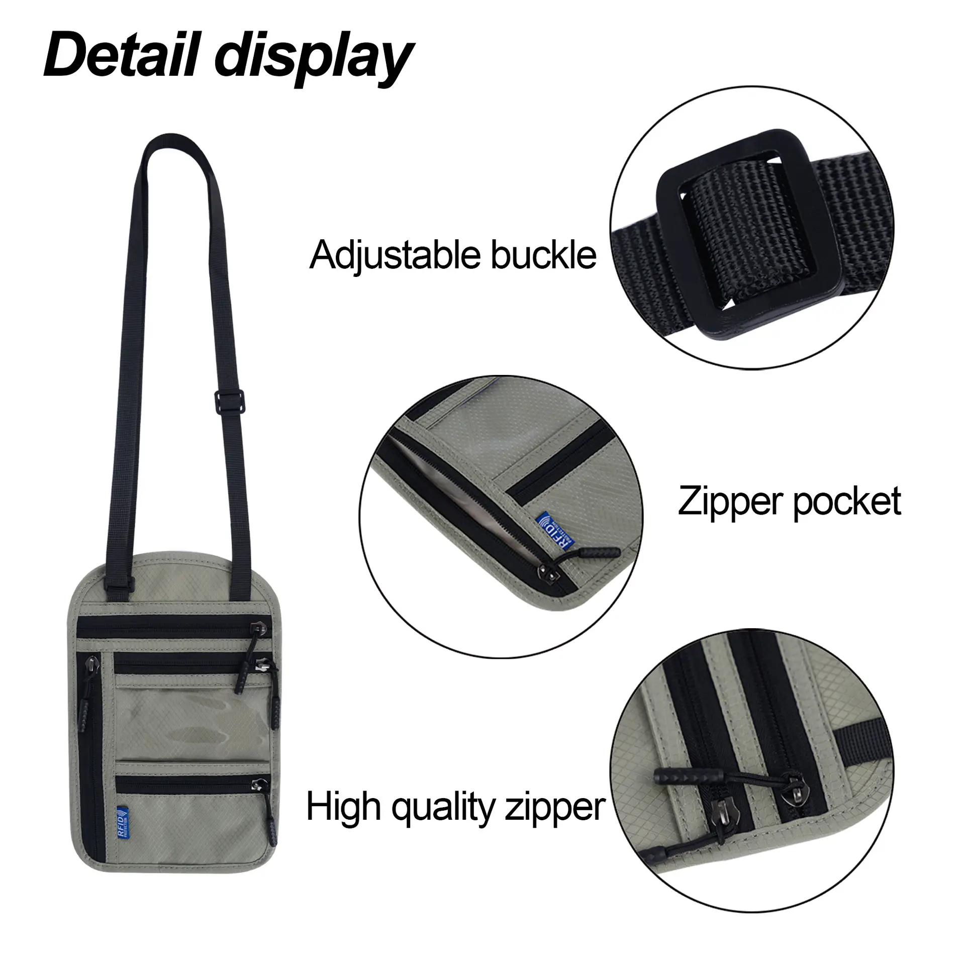 Pink Crossbody Passport Bag with Anti-Theft Storage - Image 6