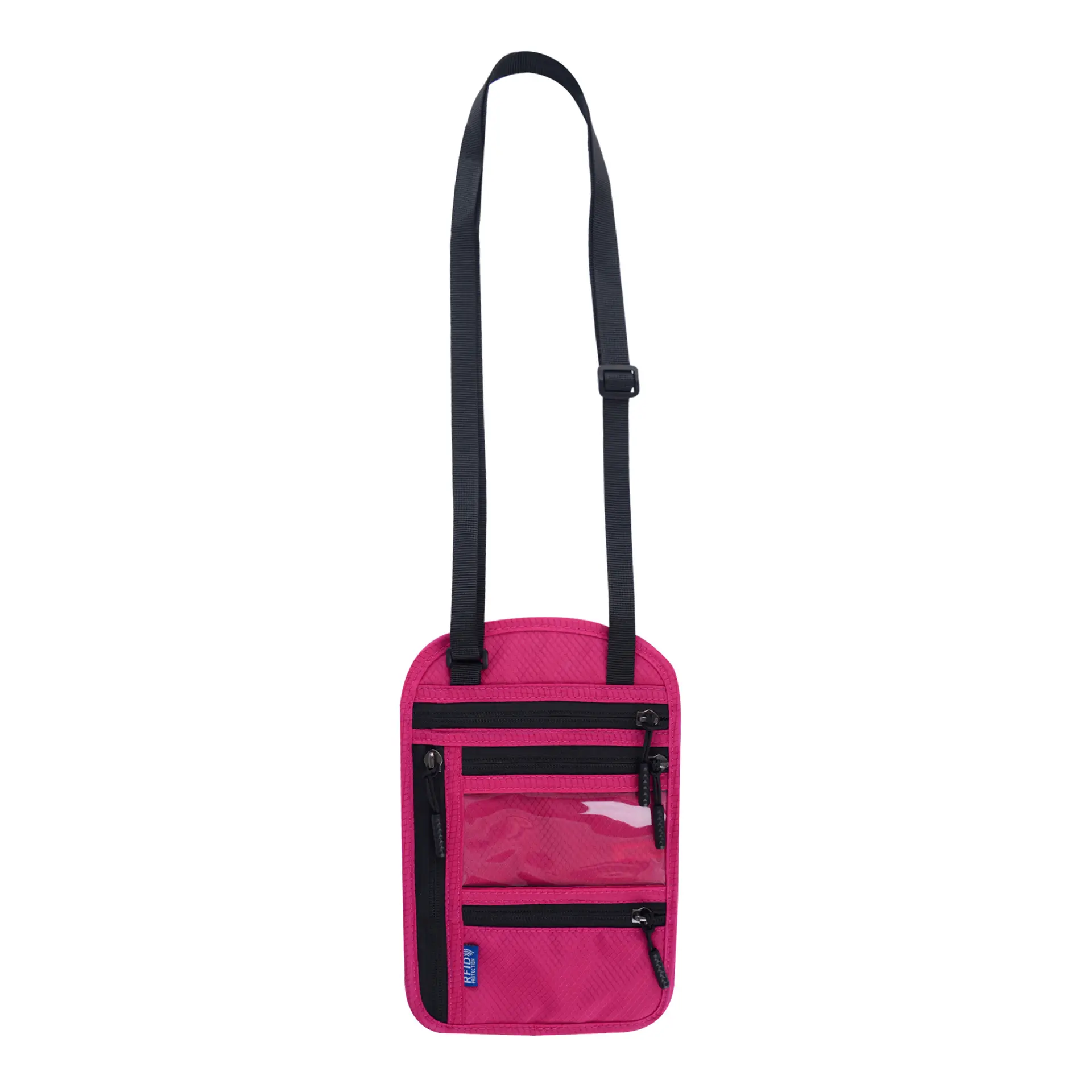 Pink Crossbody Passport Bag with Anti-Theft Storage — feature 6