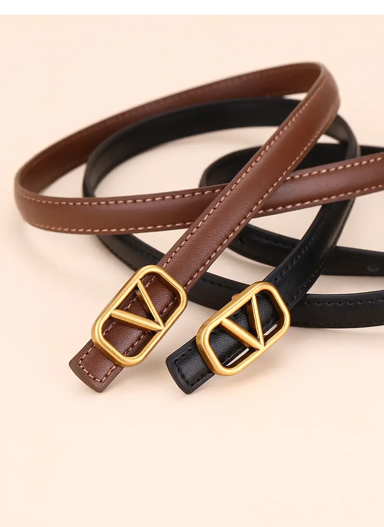 V-Braceled Leather Belt for Women Skirt & Pants — feature 29