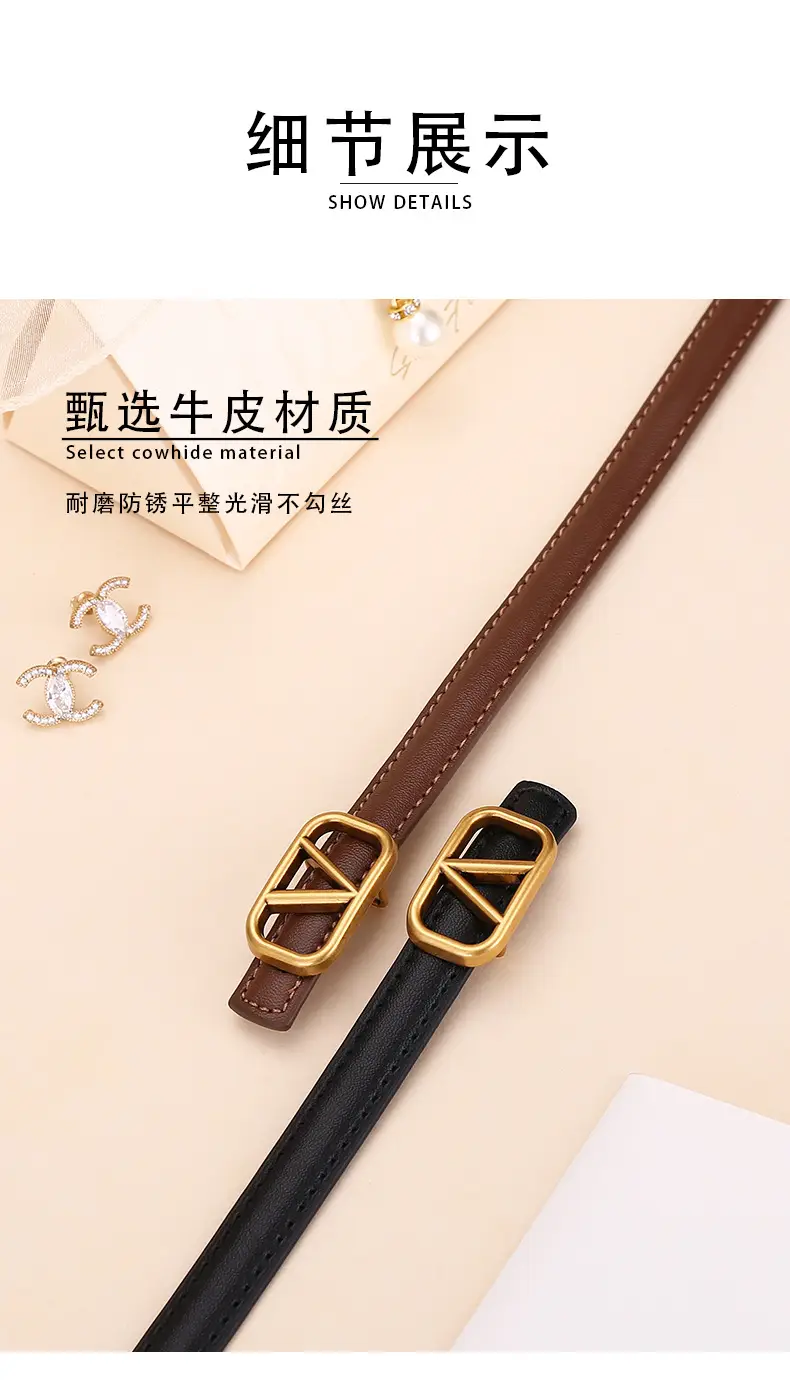 V-Braceled Leather Belt for Women Skirt & Pants — feature 8