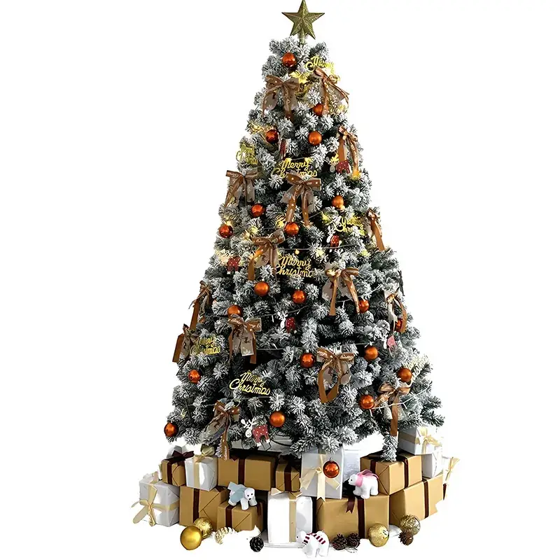 Luxury Cross-Border Christmas Tree Set 1.8m Pink Flocking - Image 12