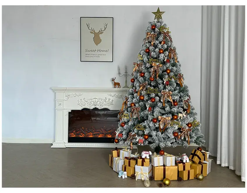 Luxury Cross-Border Christmas Tree Set 1.8m Pink Flocking — feature 14