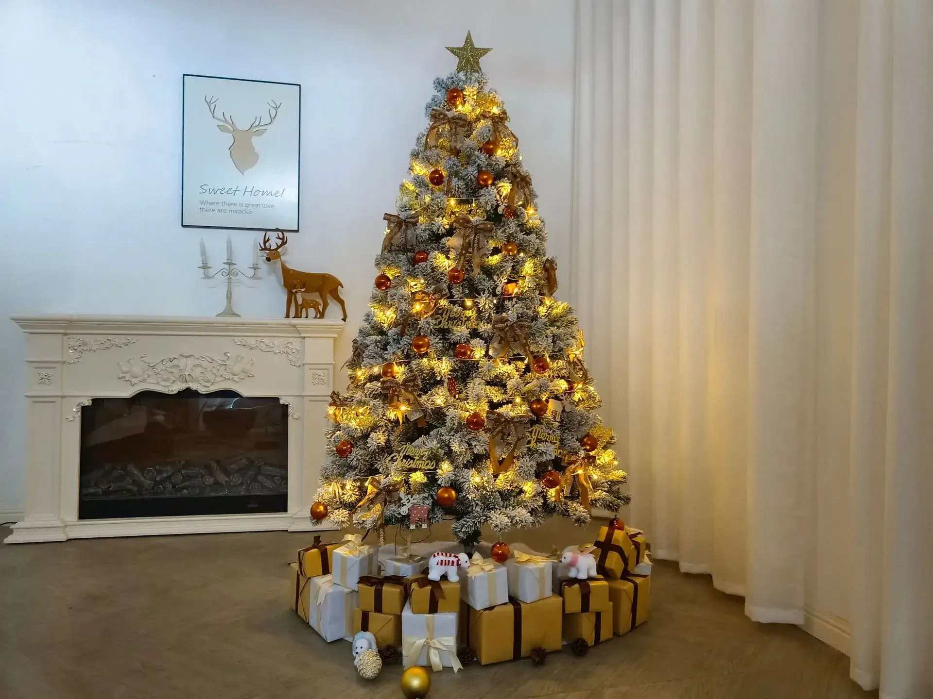 Luxury Cross-Border Christmas Tree Set 1.8m Pink Flocking — feature 15
