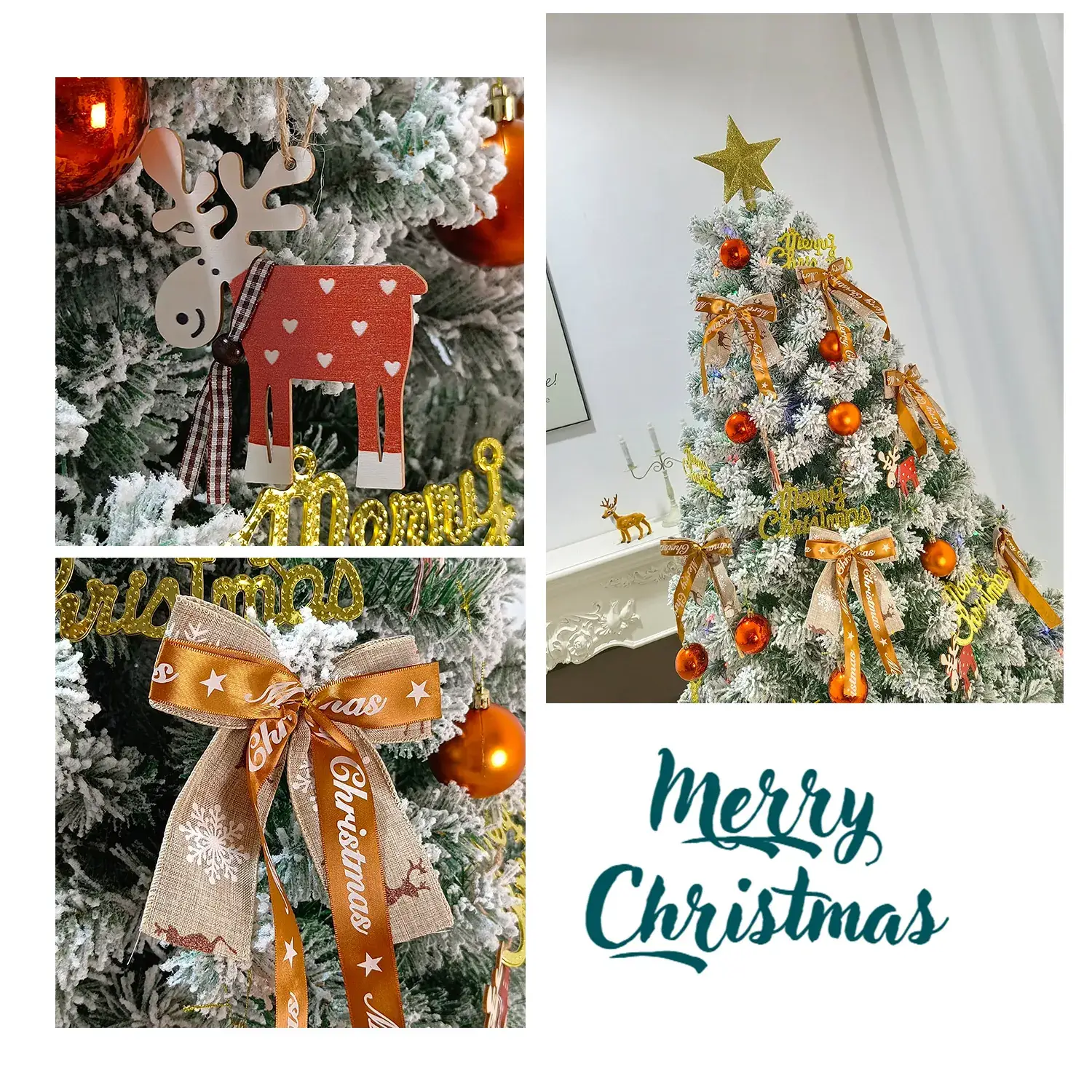 Luxury Cross-Border Christmas Tree Set 1.8m Pink Flocking — feature 6