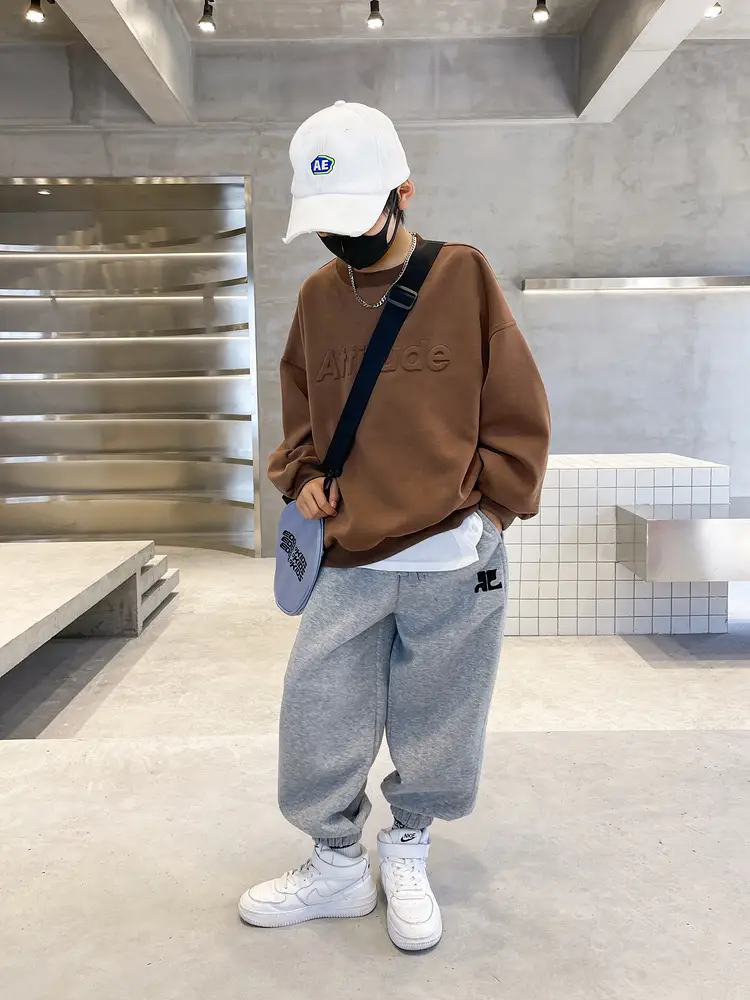Panda Yuanyuan 2024 Kids Long Sleeve T-Shirt Brown - Image 3