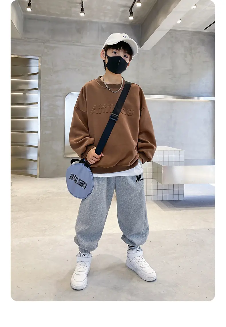 Panda Yuanyuan 2024 Kids Long Sleeve T-Shirt Brown — feature 34
