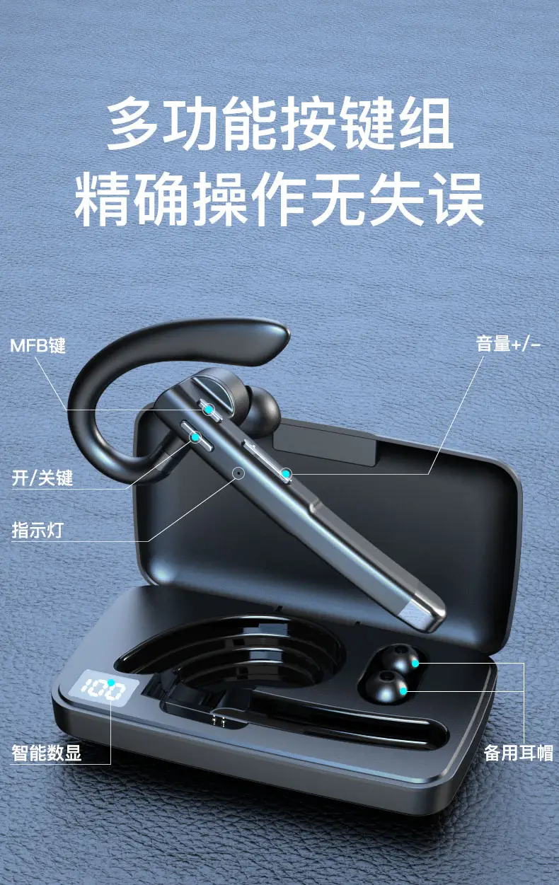 Hanging Wireless Bluetooth Earbuds yyk520 with Digital Display — feature 13