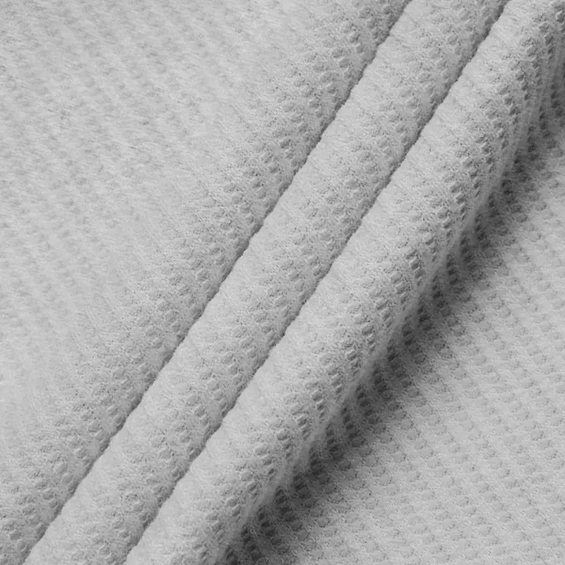 Men White Waffle Polo Shirt Slim Fit Long Sleeve — feature 40