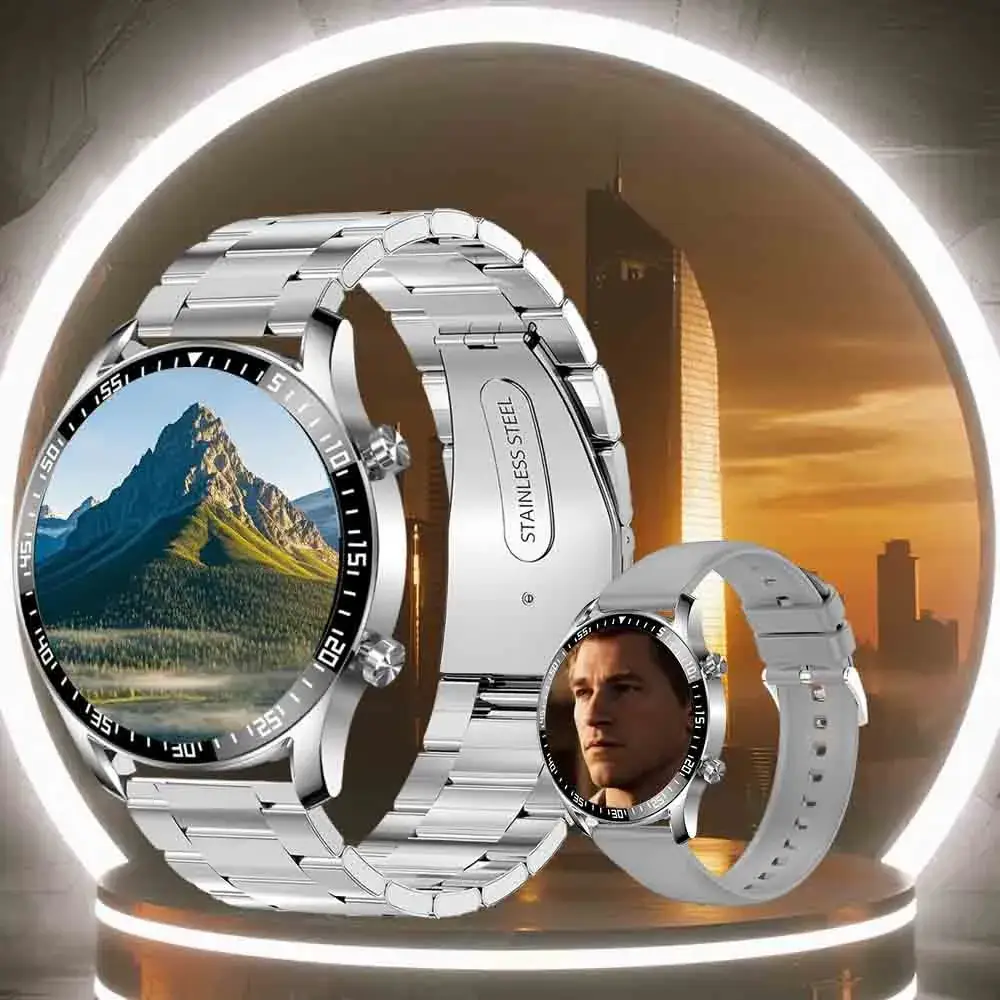 Smart Watch with Large Screen & Step Counter for Men