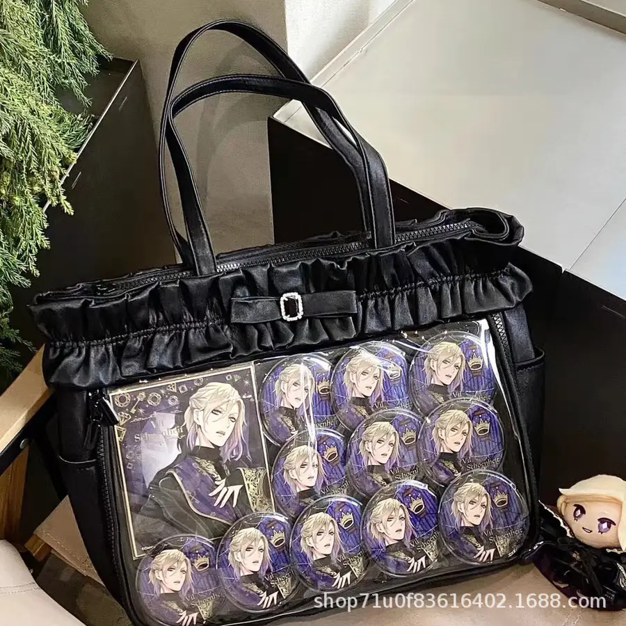 2024 New Japanese Original Large Capacity Transparent Badge Millet Pain Bag Shoulder Bag Tote Big Bag for Going Out — feature 12