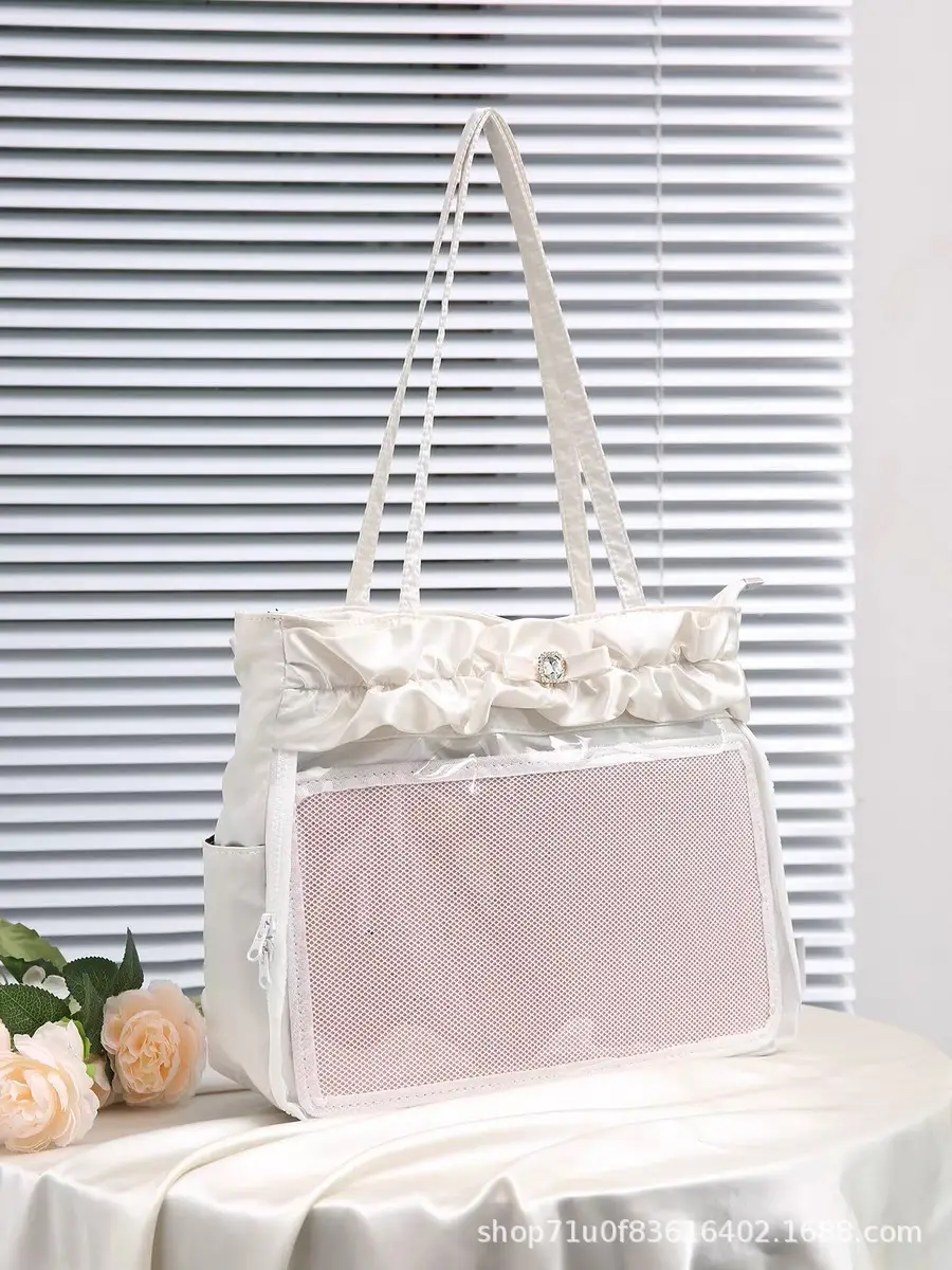 2024 New Japanese Original Large Capacity Transparent Badge Millet Pain Bag Shoulder Bag Tote Big Bag for Going Out — feature 3