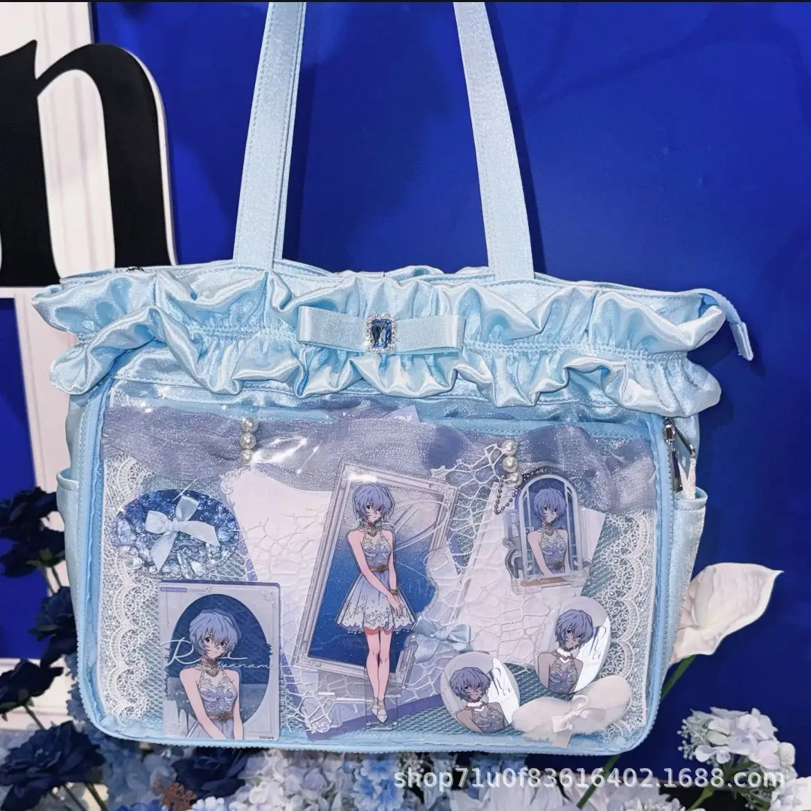 2024 New Japanese Original Large Capacity Transparent Badge Millet Pain Bag Shoulder Bag Tote Big Bag for Going Out — feature 4