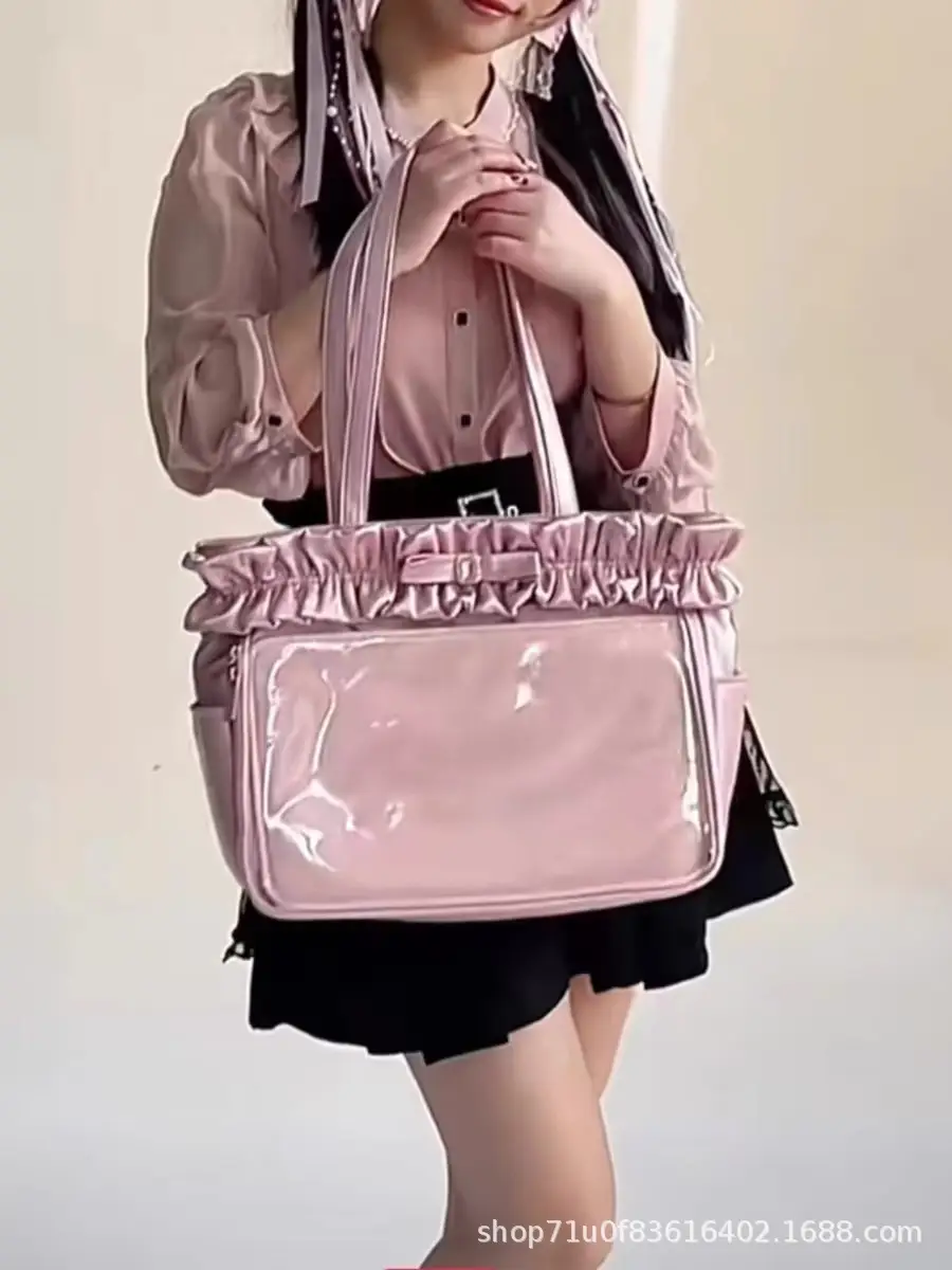2024 New Japanese Original Large Capacity Transparent Badge Millet Pain Bag Shoulder Bag Tote Big Bag for Going Out — feature 8