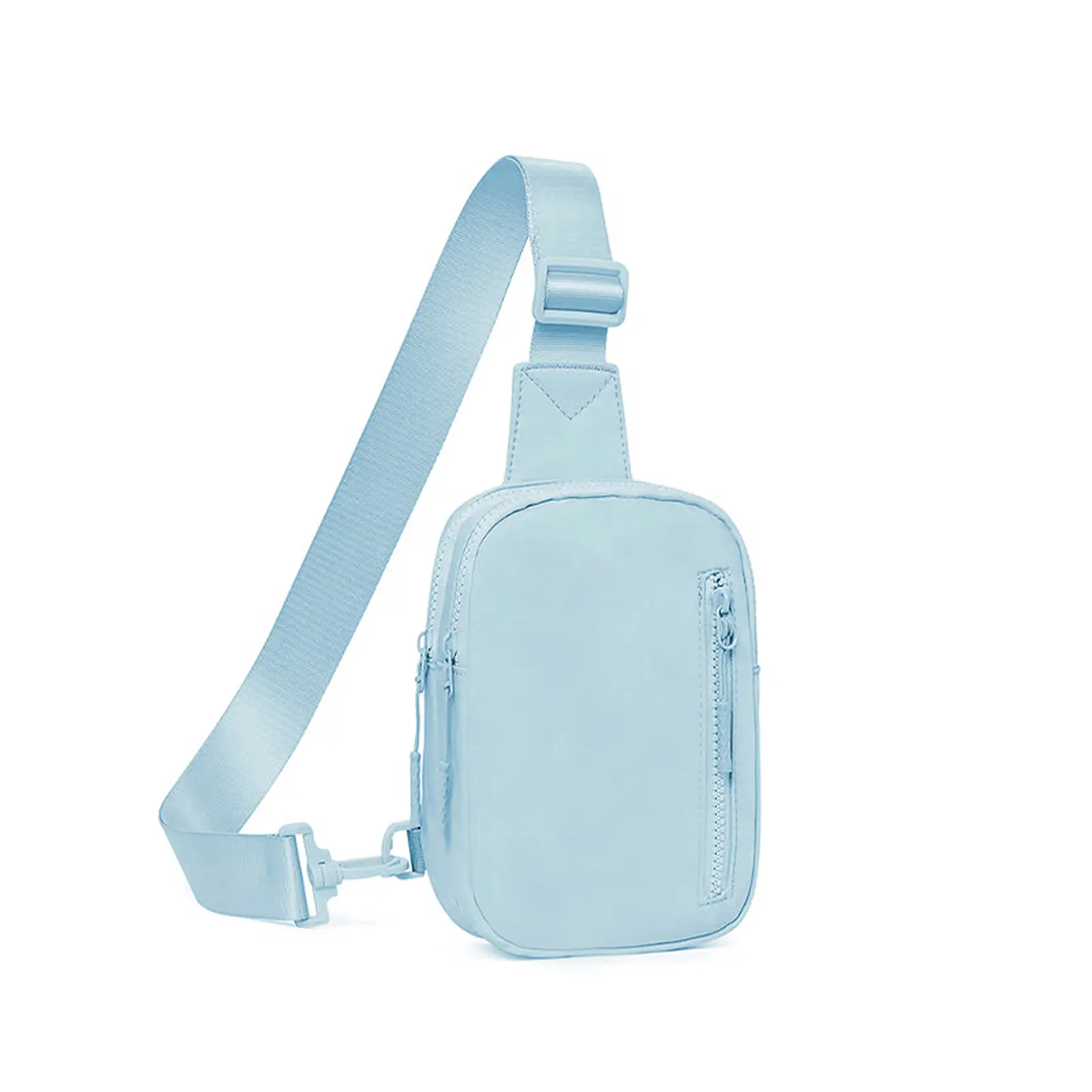 Beige Polyester Crossbody Bag with Adjustable Strap