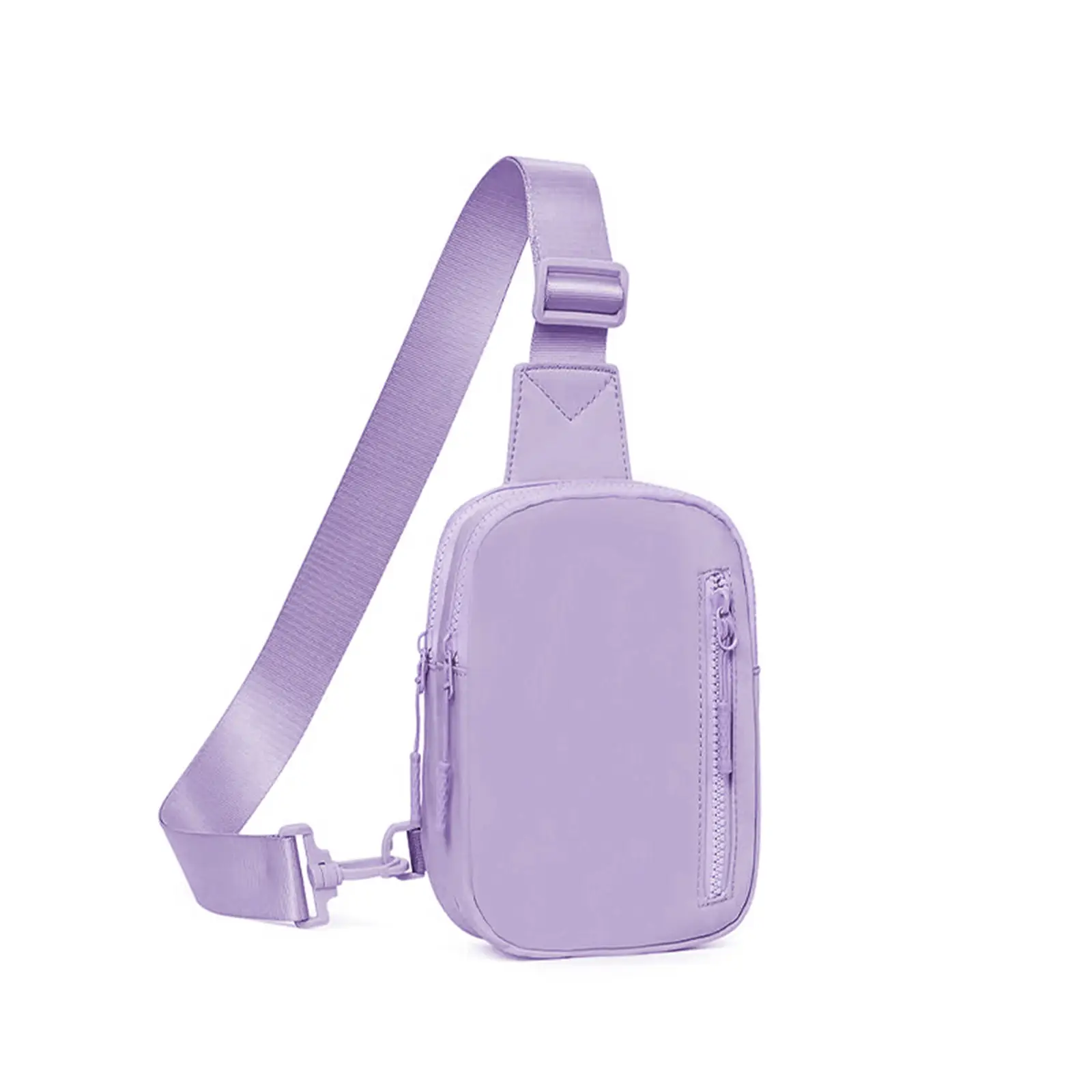 Beige Polyester Crossbody Bag with Adjustable Strap