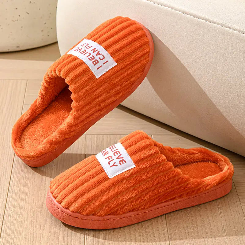 Men Cotton Slippers Autumn Winter 2024 Non-Slip Thick - Image 6