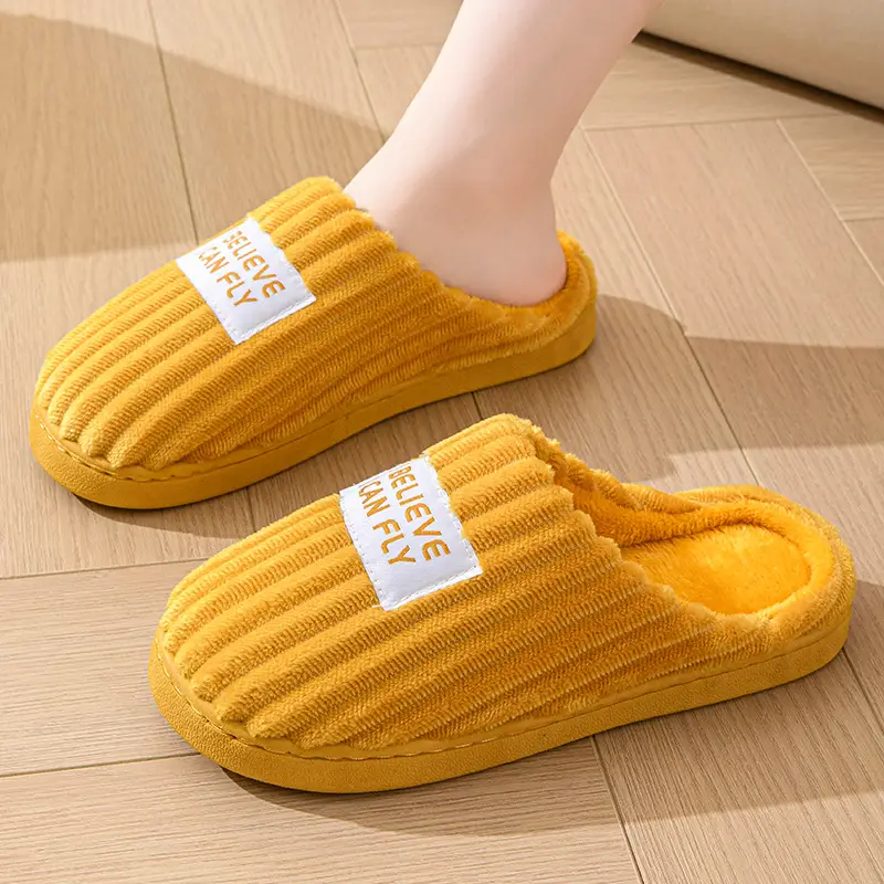 Men Cotton Slippers Autumn Winter 2024 Non-Slip Thick - Image 7
