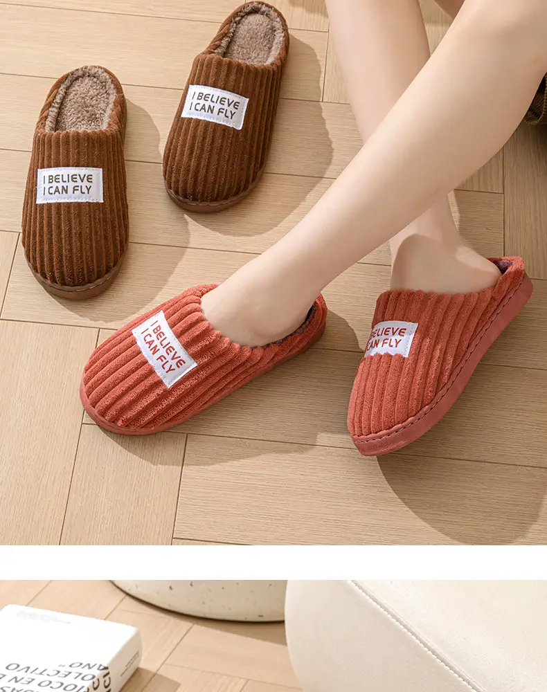Men Cotton Slippers Autumn Winter 2024 Non-Slip Thick — feature 16