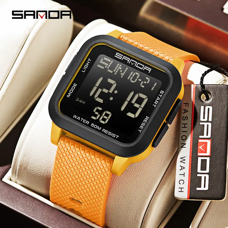 Sanda Red Digital Stopwatch Watch for Boys - Image 11