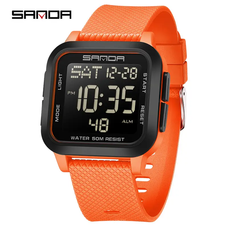 Sanda Red Digital Stopwatch Watch for Boys - Image 13