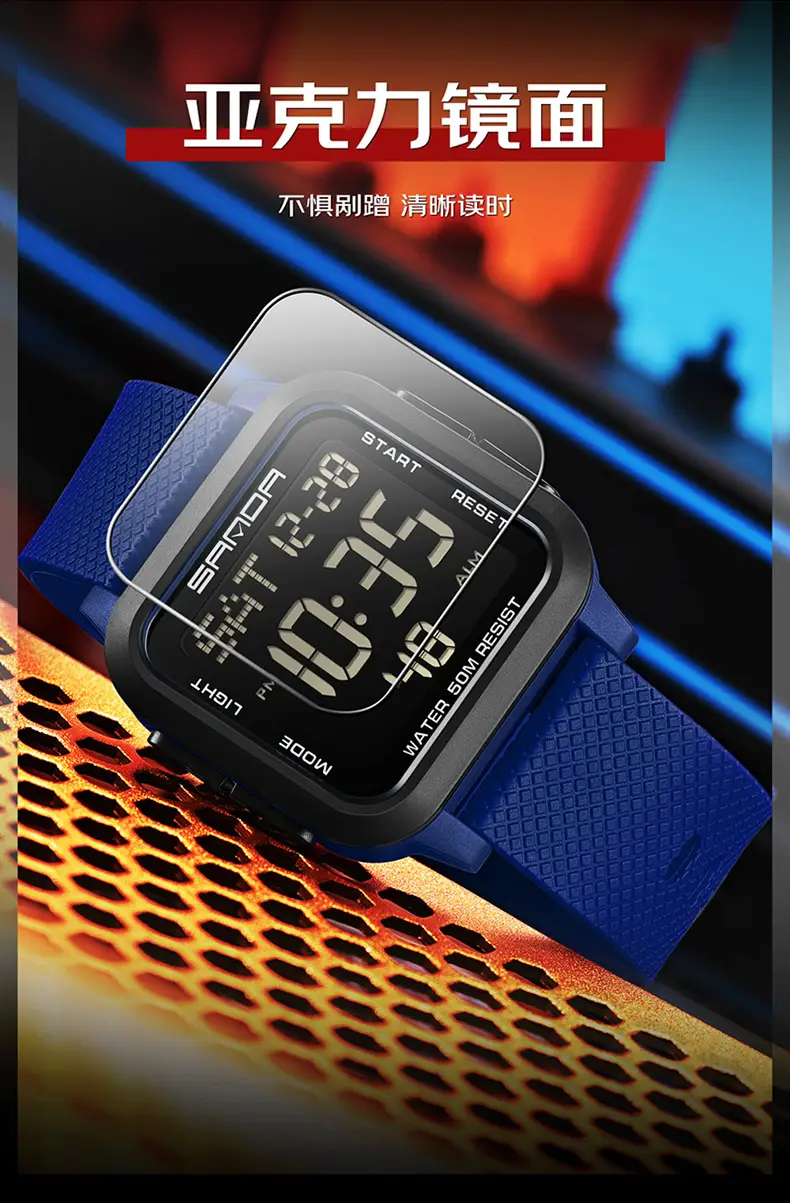 Sanda Red Digital Stopwatch Watch for Boys — feature 12