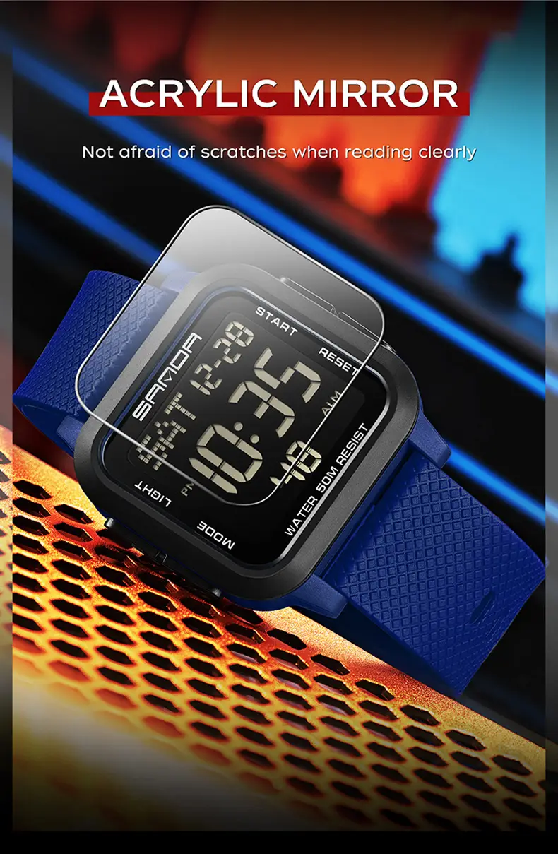 Sanda Red Digital Stopwatch Watch for Boys — feature 32