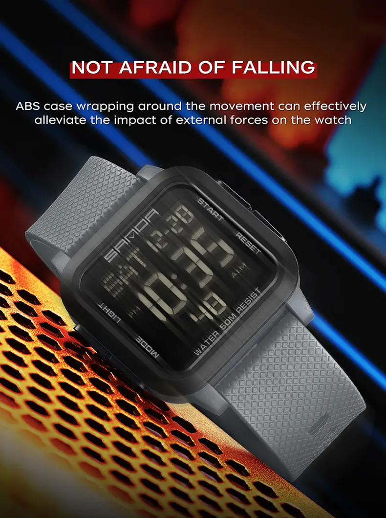 Sanda Red Digital Stopwatch Watch for Boys — feature 35