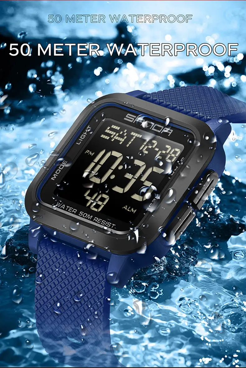 Sanda Red Digital Stopwatch Watch for Boys — feature 39