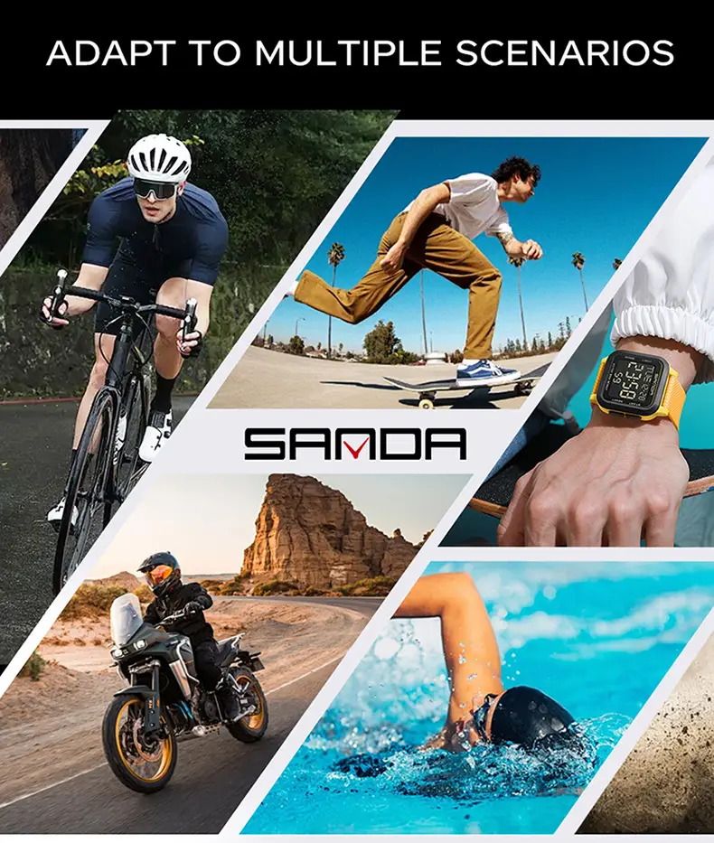 Sanda Red Digital Stopwatch Watch for Boys — feature 40