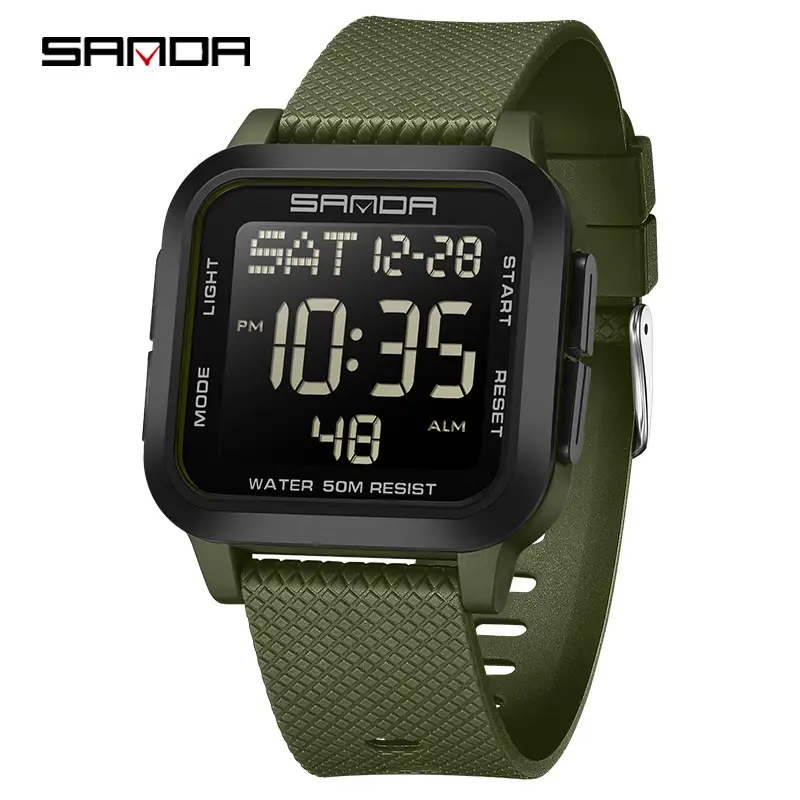 Sanda Red Digital Stopwatch Watch for Boys - Image 4