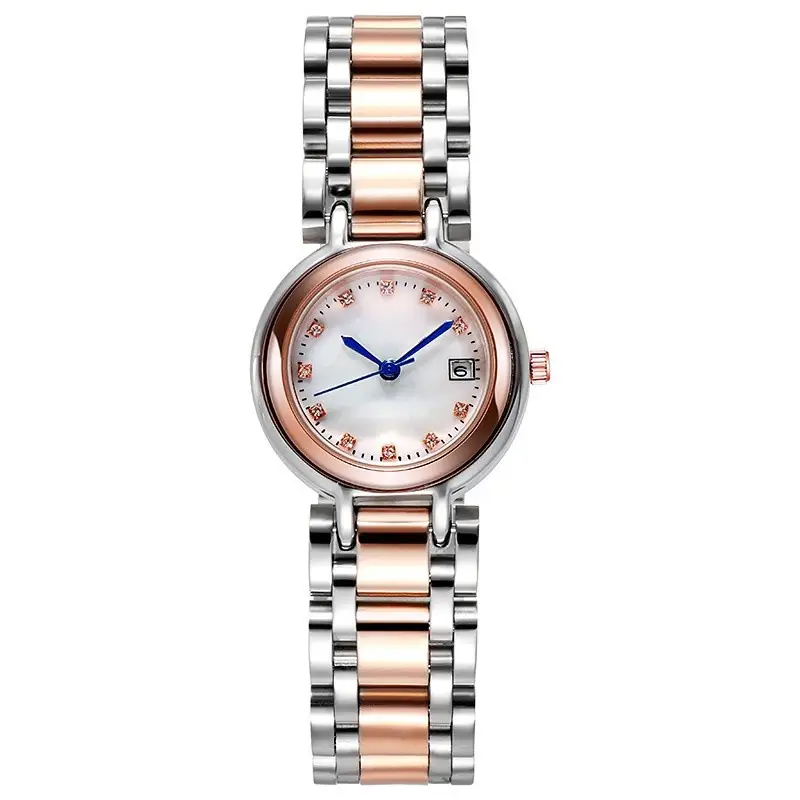 Women's Rose Gold & Silver Watch with Crystal Dial - Image 4