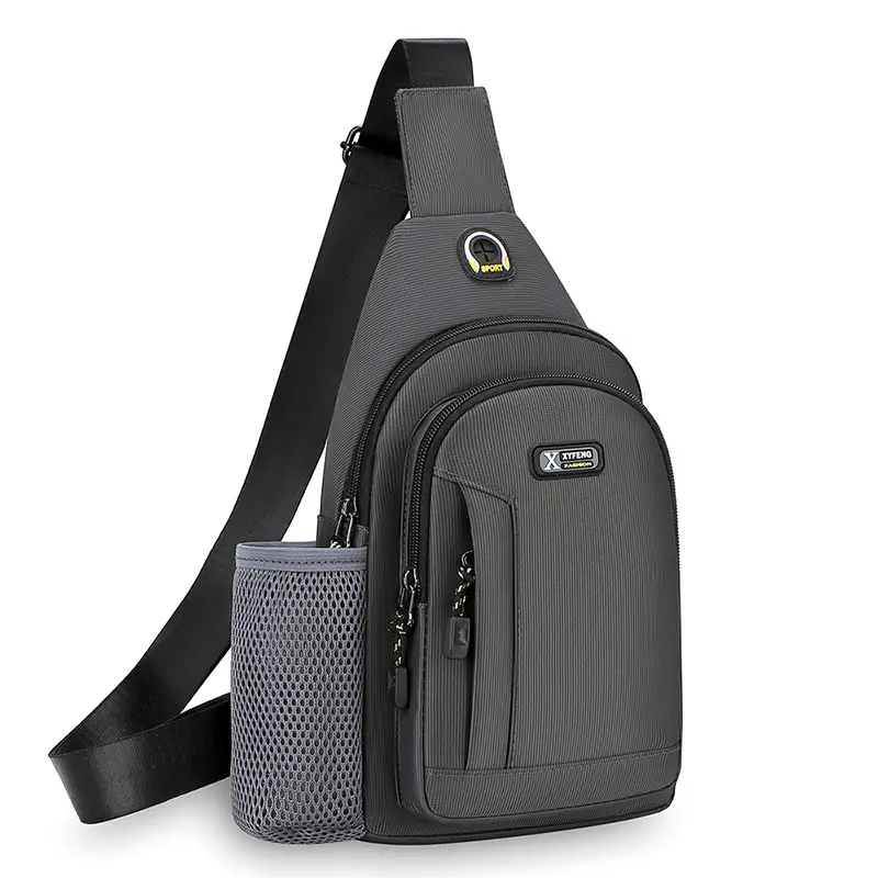 Men's Waterproof Crossbody Bag Black Ultra-light - Image 6