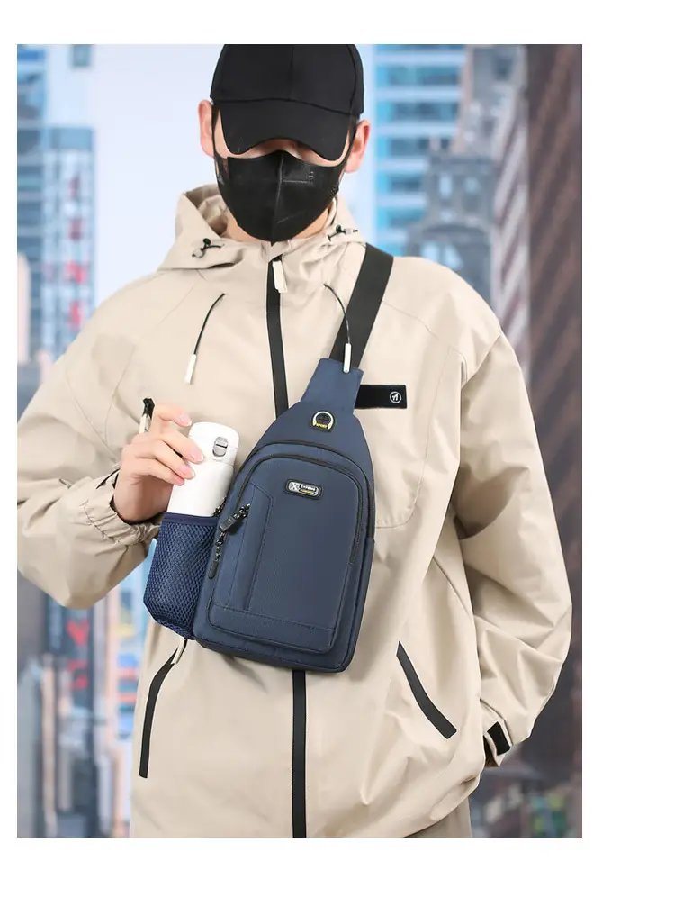 Men's Waterproof Crossbody Bag Black Ultra-light — feature 12
