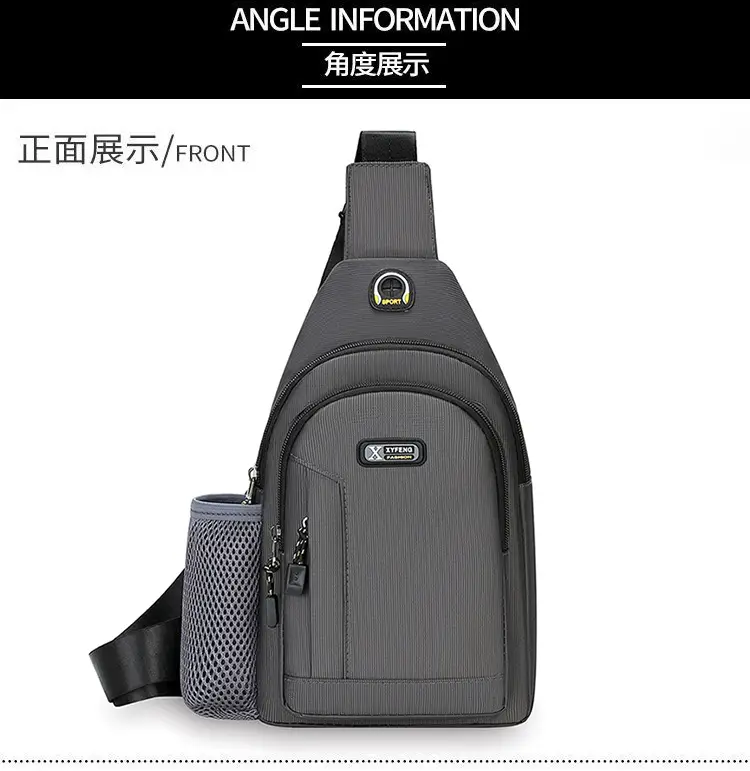 Men's Waterproof Crossbody Bag Black Ultra-light — feature 21