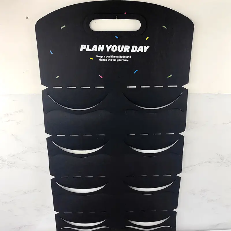 Felt Hat Storage Bag Black White Foldable Wall Hanging - Image 2