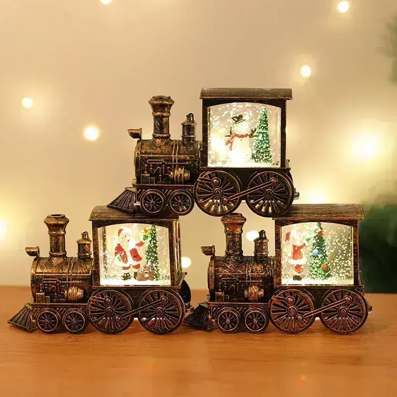 Christmas Train Ornament Set for Home Decor