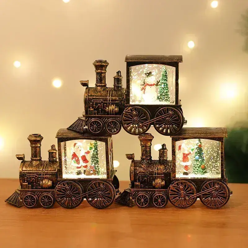 Christmas Train Ornament Set for Home Decor