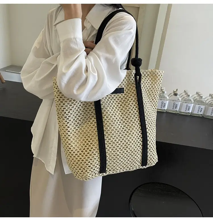 Women Straw Large Shoulder Bag 2024 Spring Summer — feature 11