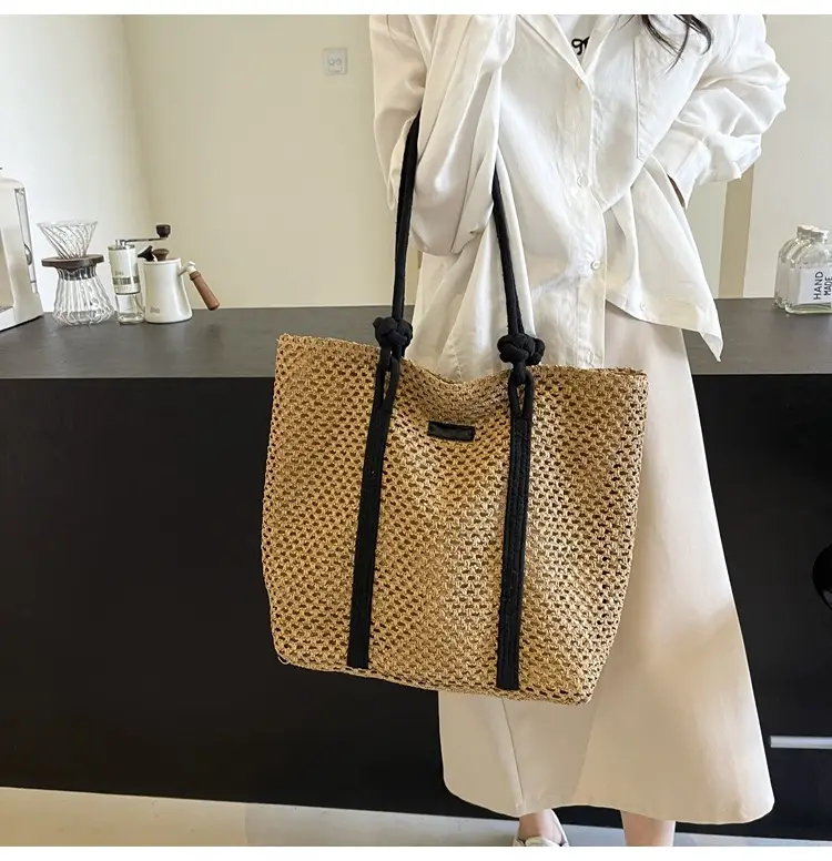 Women Straw Large Shoulder Bag 2024 Spring Summer — feature 13