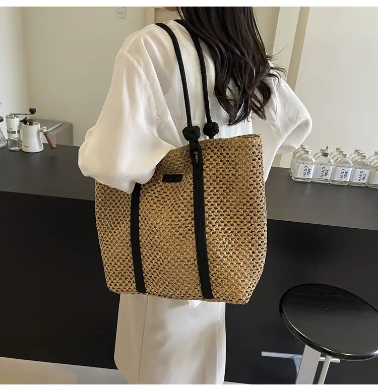 Women Straw Large Shoulder Bag 2024 Spring Summer — feature 15