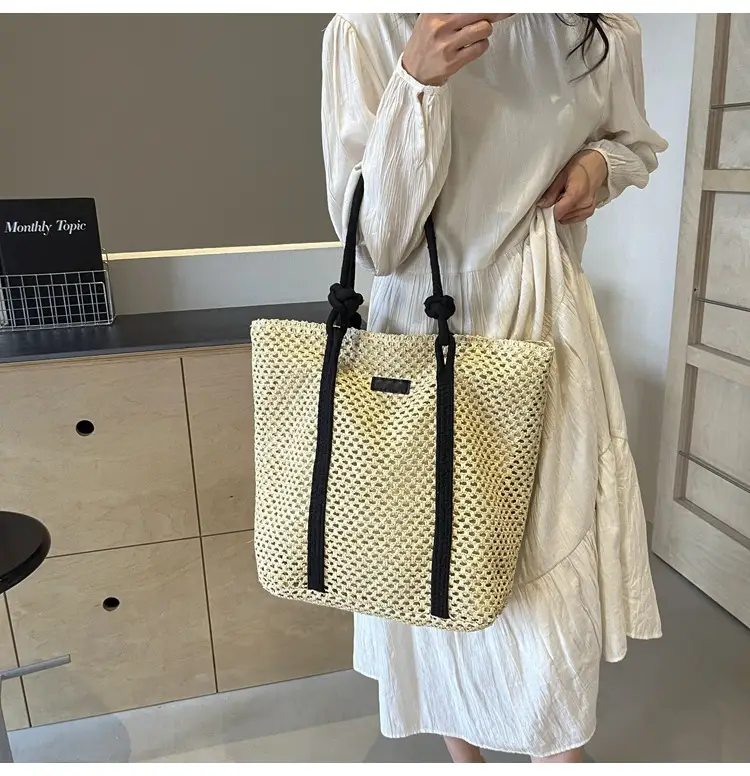 Women Straw Large Shoulder Bag 2024 Spring Summer — feature 16