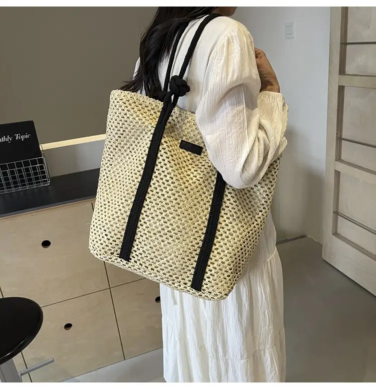 Women Straw Large Shoulder Bag 2024 Spring Summer — feature 17
